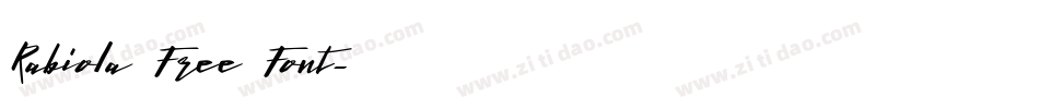Rabiola Free Font字体转换